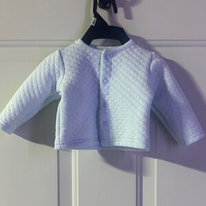 Kyle & Deena Quilted Baby Jacket in Light Blue, 0-3 months